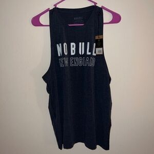 NOBULL NEW ENGLAND Graphic Tank Top Women's Size Medium Charcoal Sleeveless NWT